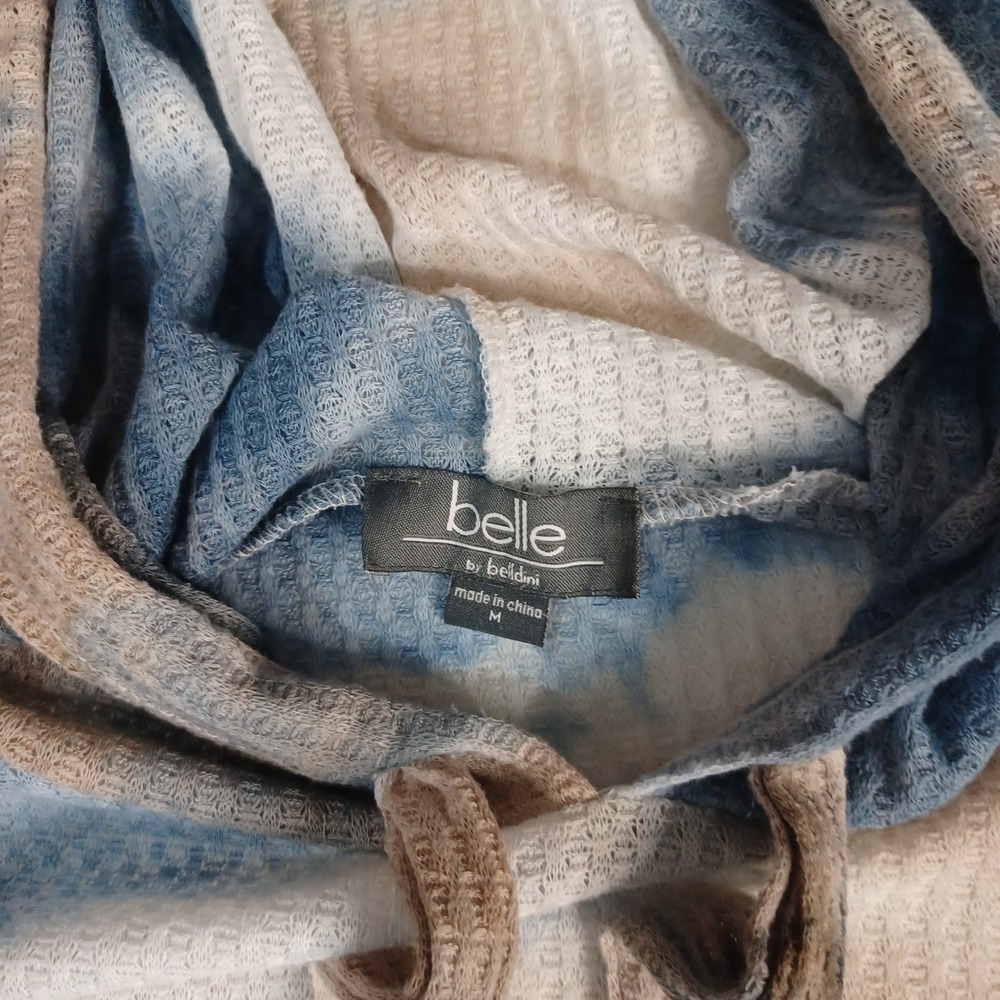 Women's‎ Belle by Belldini Lightweight Tye Dye Long Sleeve Hoodie Size Medium - Picture 4 of 11